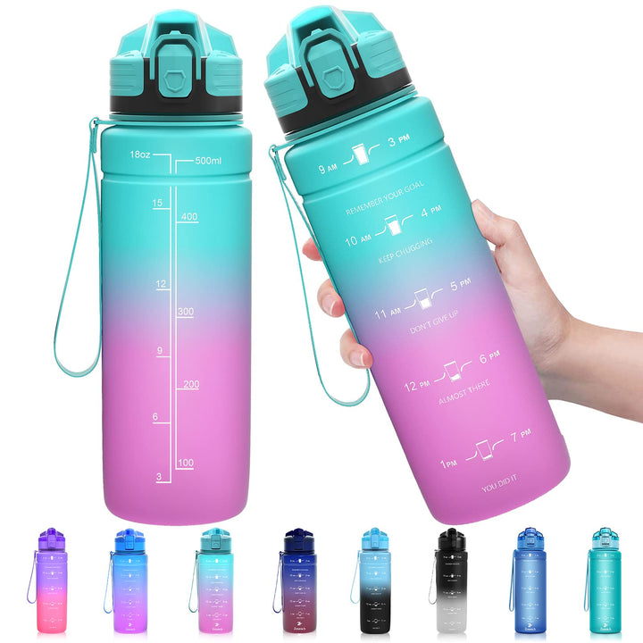 Zounich Trinkflasche Kinder Auslaufsichere 1L/700ml/500ml-BPA frei trinkflaschen Sport tritan Kunsts