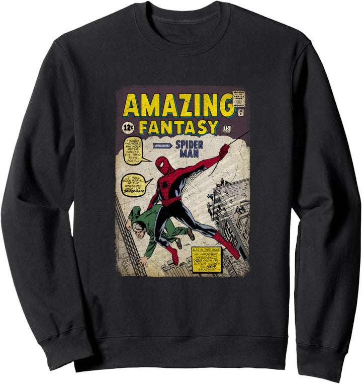 Marvel The Amazing Spider-Man Distressed Comic Cover Sweatshirt