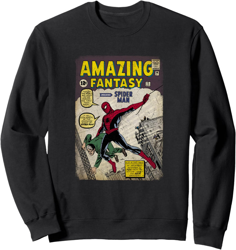 Marvel The Amazing Spider-Man Distressed Comic Cover Sweatshirt