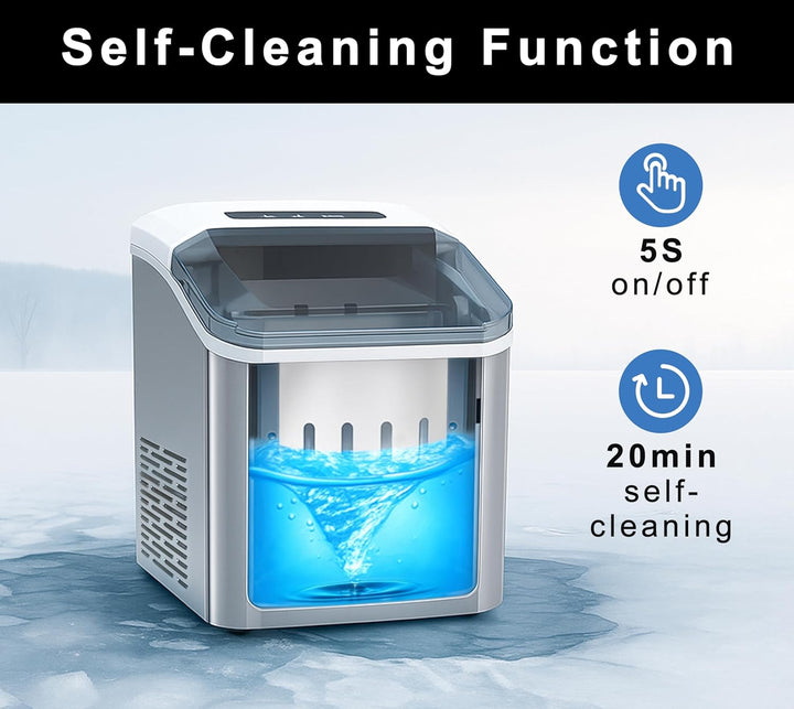 iTOMA Tisch-Eismaschine, 2 Grössen von Kugel-Eiswürfeln, 1,3-Liter-Eismaschine mit Autoreinigung, mi