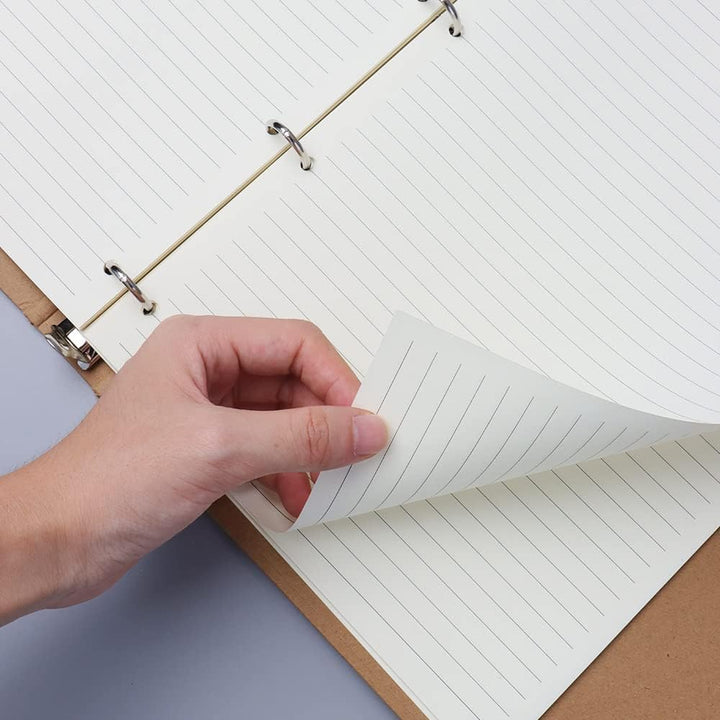 A4 liniertes Nachfüllpapier, 3 Stück, lose Blätter, 4-fach gelocht, Füllpapier, Nachfüllpapier, Plan