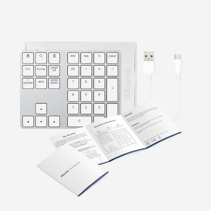 USB-C Bluetooth Numerische Ziffernblock – Kabelloses NumPad, Wiederaufladbare Numerische Tastatur fü