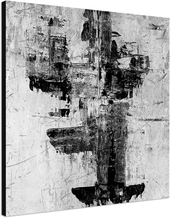 Paul Sinus Art Modernes Wandbild Abstrakt050_60x60cm Abstrakte Kunst Kunstdruck auf Leinwand Zeitlos
