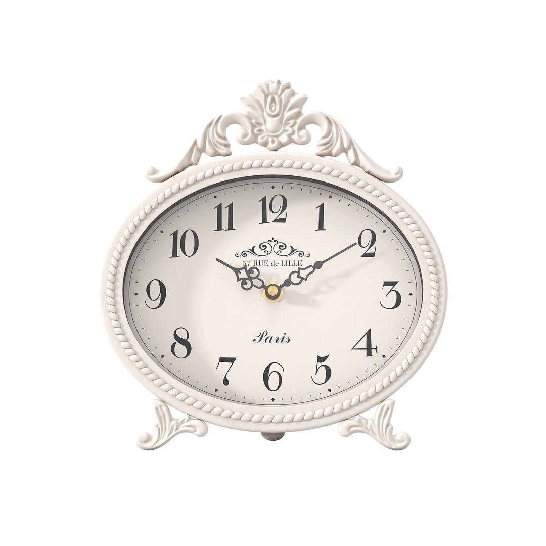 Abdurey Vintage-Tischuhr auf Ständer, Schreibtisch und Regal, dekorative Uhr, französischer rustikal