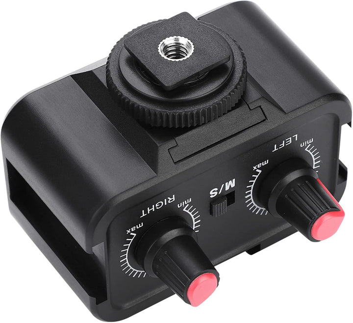 Kamera-Mikrofon-Audio-Mixer, WS-V2 2 Kanal Universal Microfon DSLR-Kameras Audio Mixer Adapter Audio