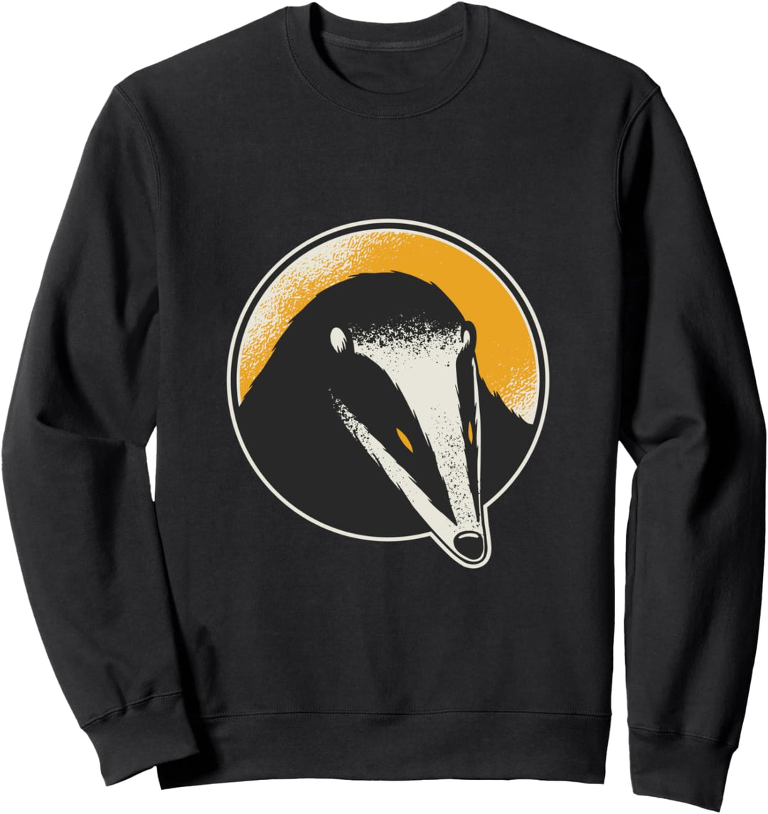 Cooles Dachs Tier-Design mit Dachs über einem gelben Kreis. Sweatshirt