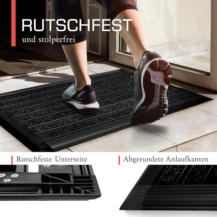 bomoe Fussabtreter Aussenbereich Alu Fussmatte 50x80 cm AluGant Haustür Fussabtreter Aussen Schuhabs