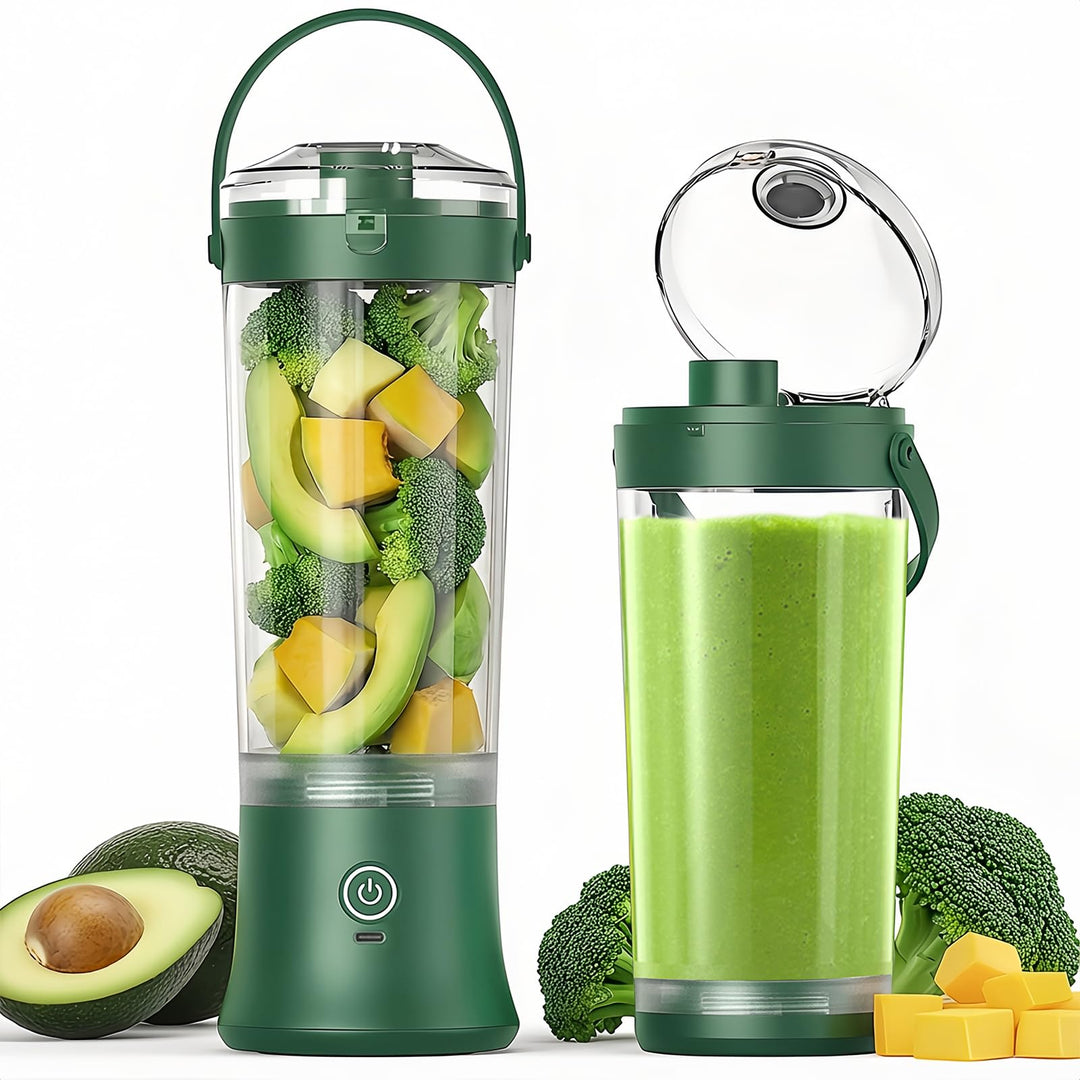 TopEsct tragbarer Mixer für Shakes und Smoothies, 500 ml, leistungsstarker kabelloser Mini-Mixer, wi