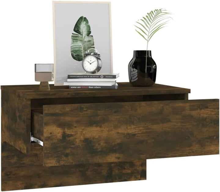 FIRBNUS Nachtschränkchen Nachtkommode Wand-Nachttisch Räuchereiche Holzwerkstoff 60x40x40 Bett Kommo