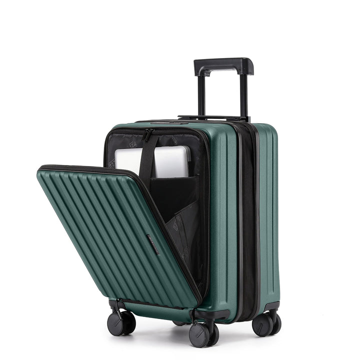 Münicase Koffer Expandierbar – Hartschalen-Trolley mit Oberseiten-Öffnung, Kompressionsgurt & extra
