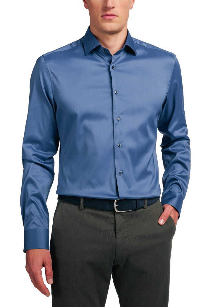 ETERNA Slim Fit Performence Hemd Langarm New Kent Stretch weiss 42, 42