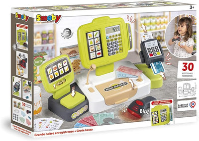 Smoby - elektronische Supermarktkasse XL - Spielkasse mit Taschenrechnerfunktion, Licht- und Soundge