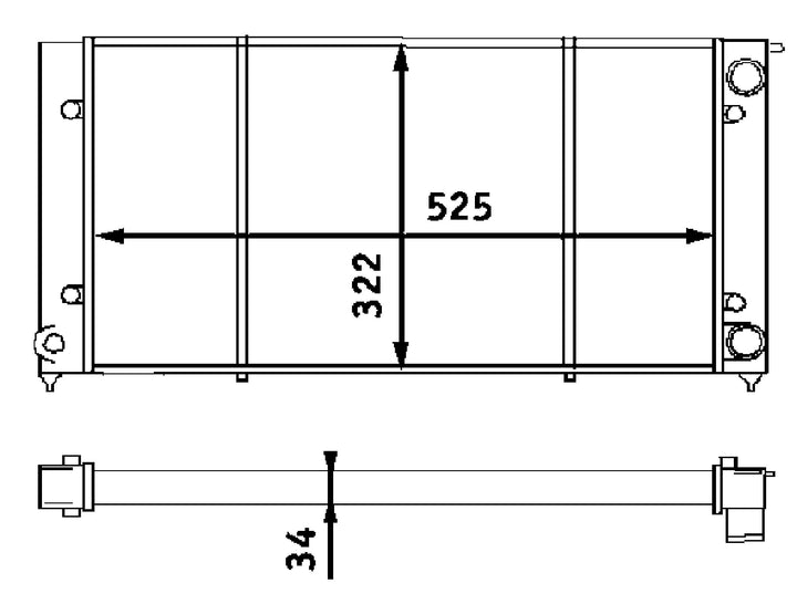MAHLE CR 340 001S Kühlmittelkühler BEHR