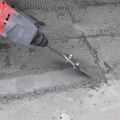 RANSENERS Spachtelmeissel SDS-Plus 250x100 mm, Bodenschaber für Abziehen von Fussbodenkleber, Teppic