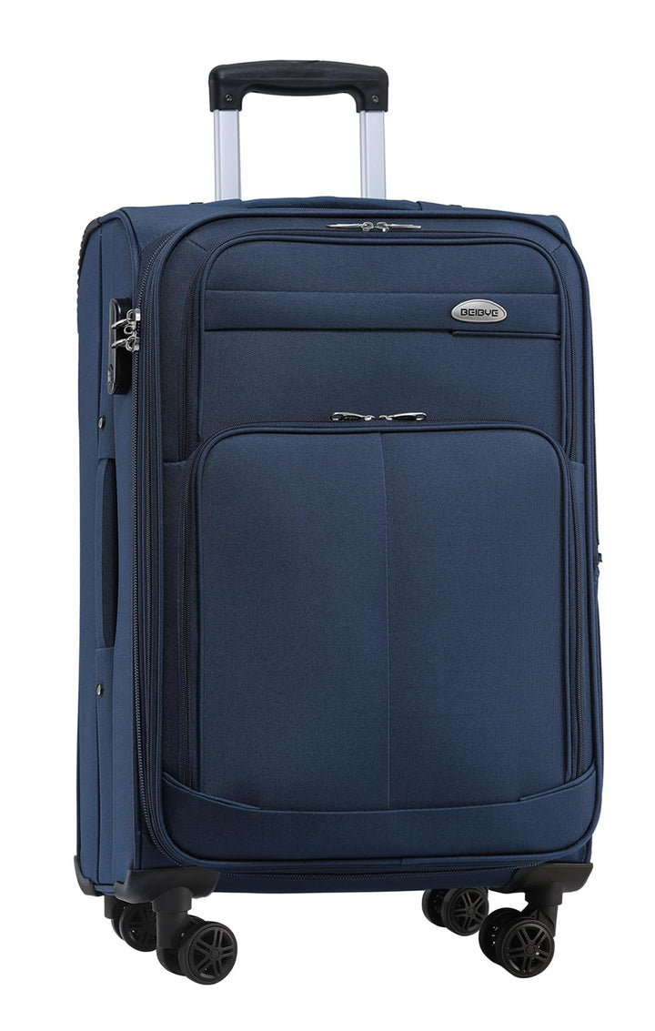 BEIBYE 4 Rollen Reisekoffer 3tlg.Stoffkoffer Handgepäck Kindergepäck Gepäck Koffer Trolley Set-XL-L-