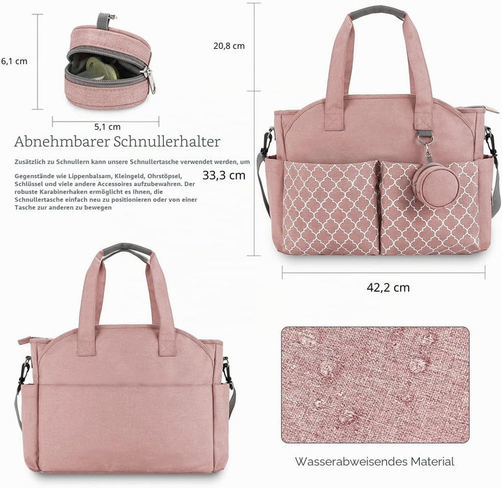 MEYTEILAY Wickeltasche Tote Baby Wickeltasche Grosse Babytaschen für Mama mit Wickelstation Multifun