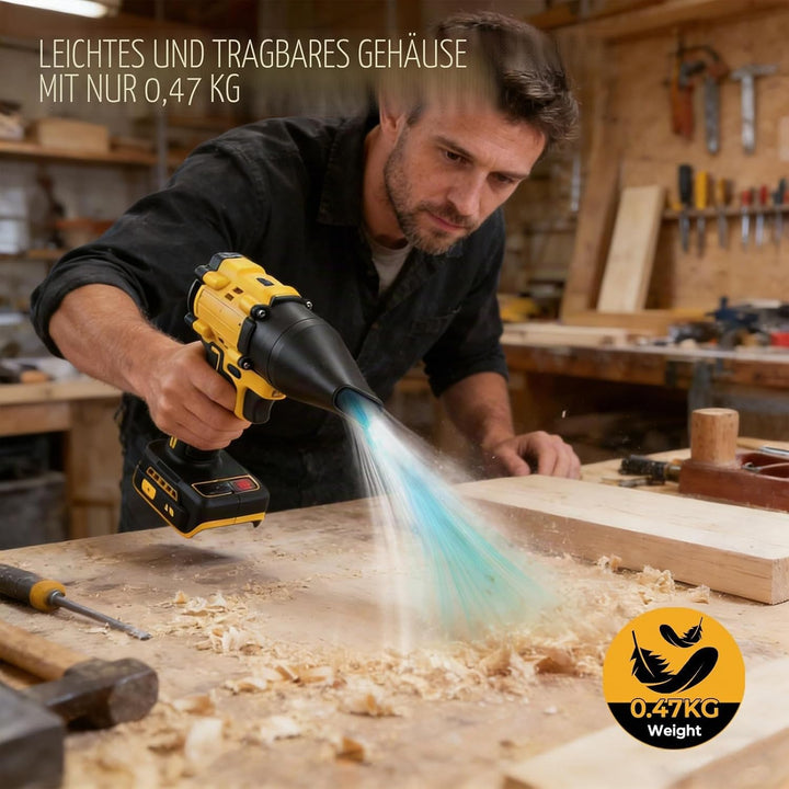 Akku-Staubwedelgebläse für Dewalt 18/20V, 2 in 1 Handstaubsauger Bürstenloser Laubbläser 85000 U/min