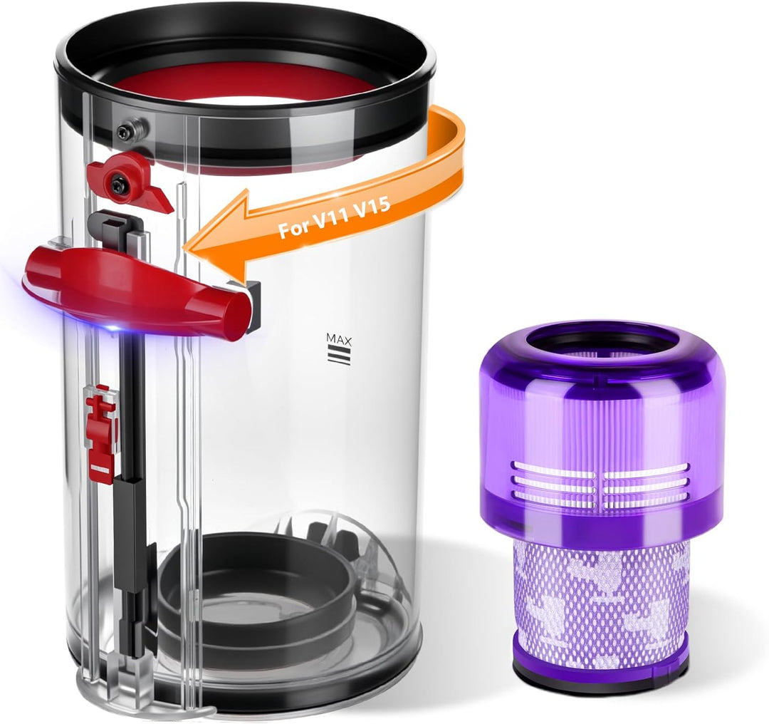 Staubbehälter für Dyson V11 V15 Ersatzteile Behälter kompatibel mit Dyson V11 V15 SV14 SV15 SV17 SV2