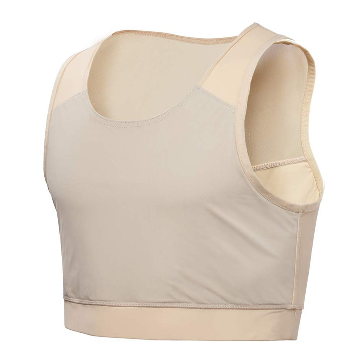 Idtswch Brustbinder für Transgender Brustbinder Half Ftm Binder Brust Kompressions-BH L Nude, L Nude