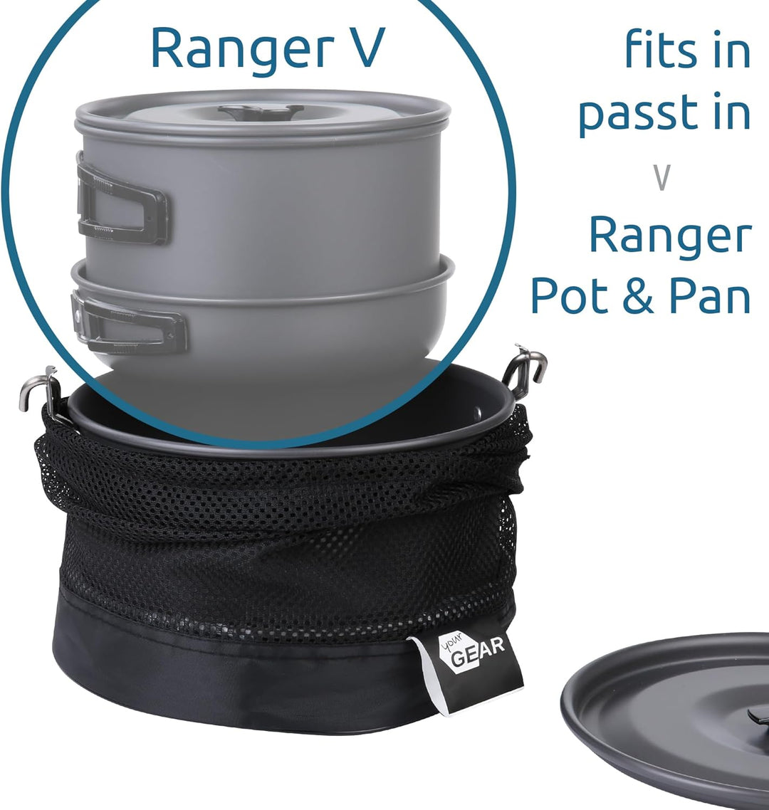 your GEAR Ranger Pot & Pan - Kochgeschirr mit Topf, Pfanne, Deckel - Erweiterungsset zum Ranger V Se