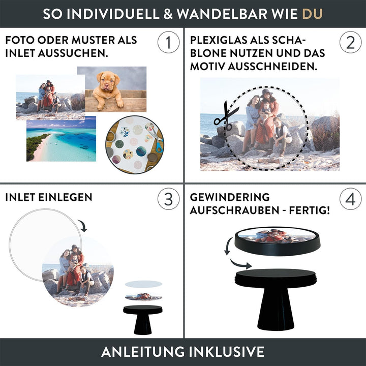 manOman Garderobenhaken Chrom glänzend, Grösse L - 59mm, Optik individualisierbar durch DIY-Inlet, M