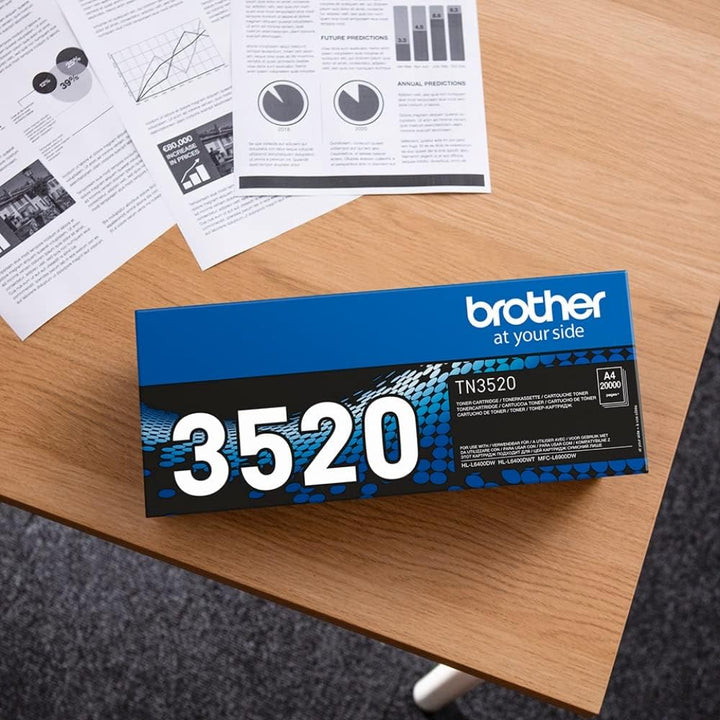 Brother Original Tonerkassette TN-3520 schwarz (für Brother HL-L6400DW, HL-L6400DWTT, MFC-L6900DW) O