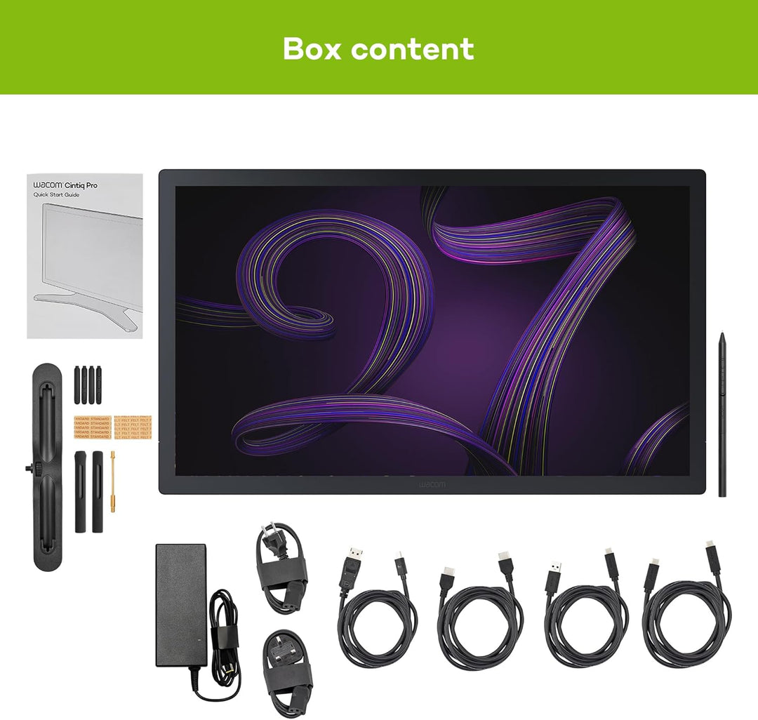 Wacom Cintiq Pro 27 Grafiktablett ohne Standfuss (4k-Auflösung, 26,9-Zoll-Display, HDR-Gamma, Panton