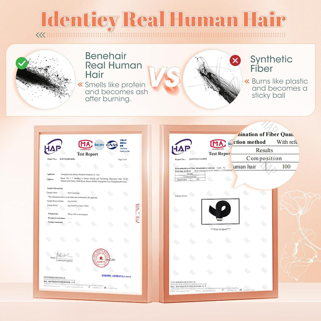 Benehair Tape in Extensions Echthaar, Invisible Tape Extensions Echt Haar, 20Pcs 20g Haarverlängerun