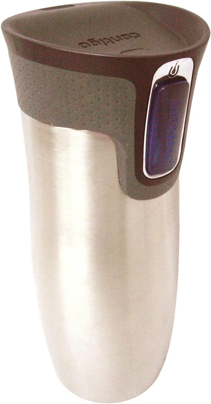 Contigo Unisex – Erwachsene West Loop Trinkflasche 470ml Silber, 470ml Silber