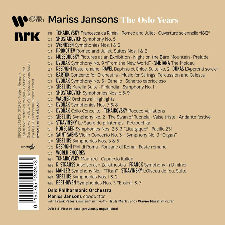 The Oslo Years, Audio-CD