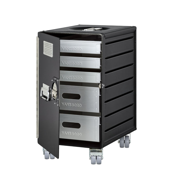 Rollcontainer mit Schubladen, mobiler Aktenschrank, Metallschrank, Schubladenschrank Küche, Druckert