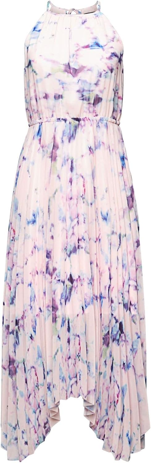 Esprit Collection Midikleid aus Chiffon mit Plisseefalten 42 697/Pastel Pink 3, 42 697/Pastel Pink 3