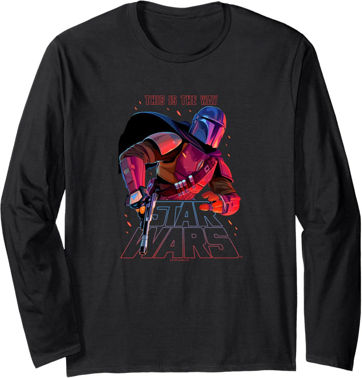 Star Wars: The Mandalorian Mandalorian Night Ranger Red Langarmshirt