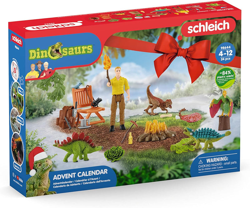 schleich 98644 Adventskalender Dinosaurs 2022, für Kinder ab 5 Jahren, Dinosaurs -