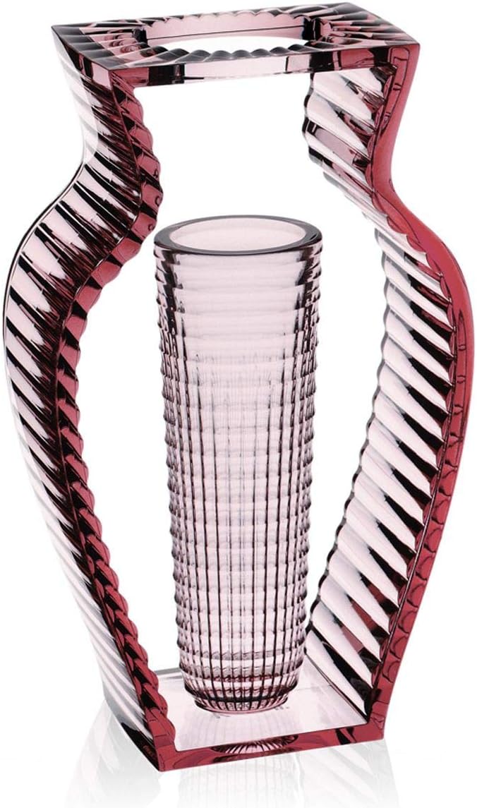 Kartell I Shine Vase, Transparentes oder durchgefärbtes PMMA, Rosa, 9.5 x 20 x 33 cm, Rosa