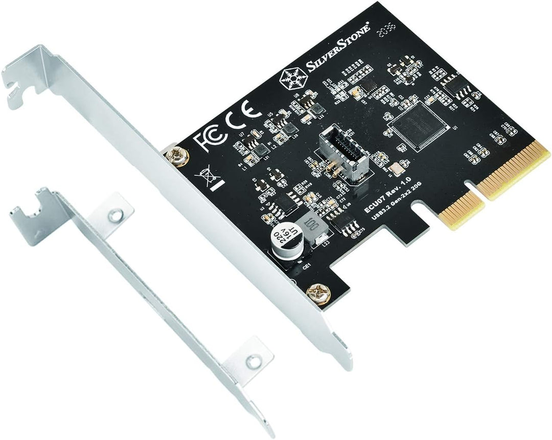 SilverStone Technology SST-ECU07 - SuperSpeed-20Gbps-Interne-USB-3.2-Type-C-Key-A-Gen-2x2-PCIe-Host-