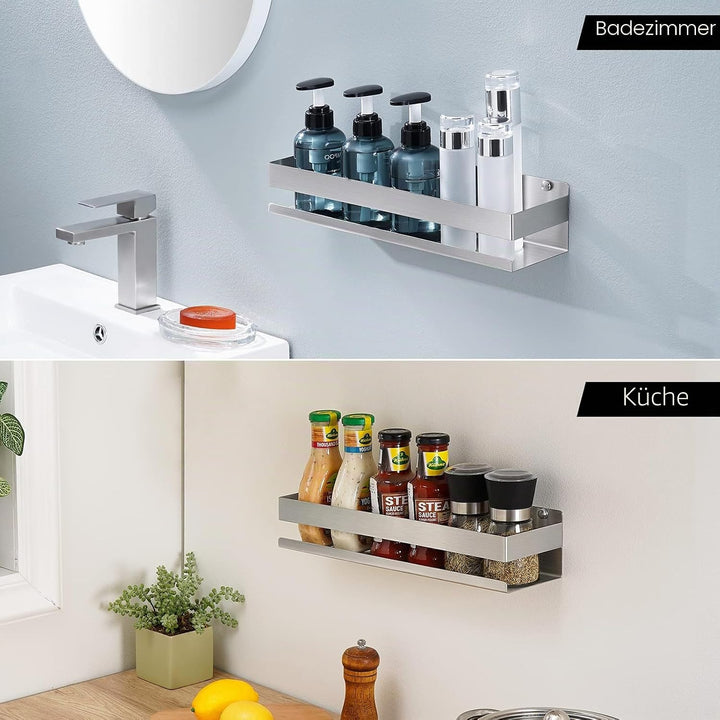 KES Duschablage Edelstahl SUS304 Duschregal Duschkorb Ablage Bad Dusche Aufbewahrung Wandregal Badez