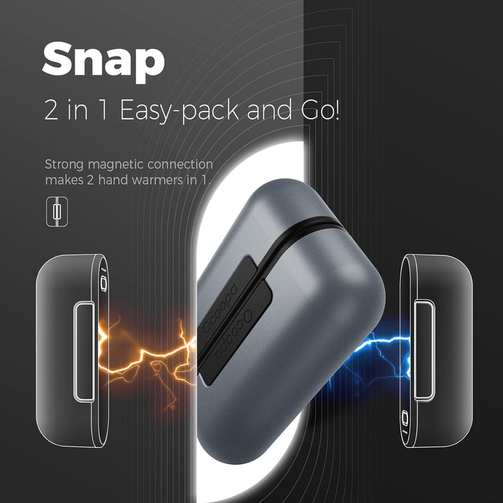 OCOOPA handwärmer elektrisch, 10000 mAh Split-Magnetic, 4 Heizmodi, schnelleres Aufheizen handwärmer