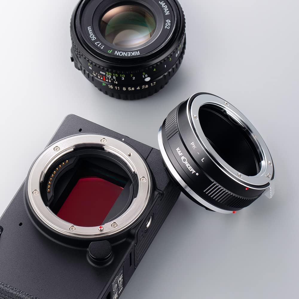 K&F Concept Objektivhalterungsadapter PK-L Manueller Fokus, kompatibel mit Pentax K(PK)-Objektiven a
