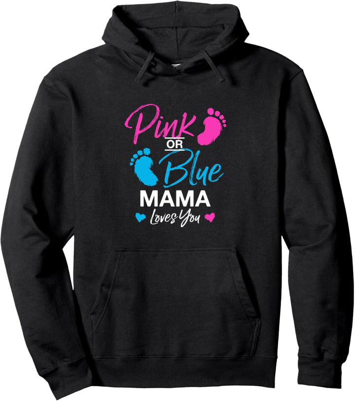 Gender Reveal Mama Babyparty Mama Schwangerschaftsankündigung Pullover Hoodie