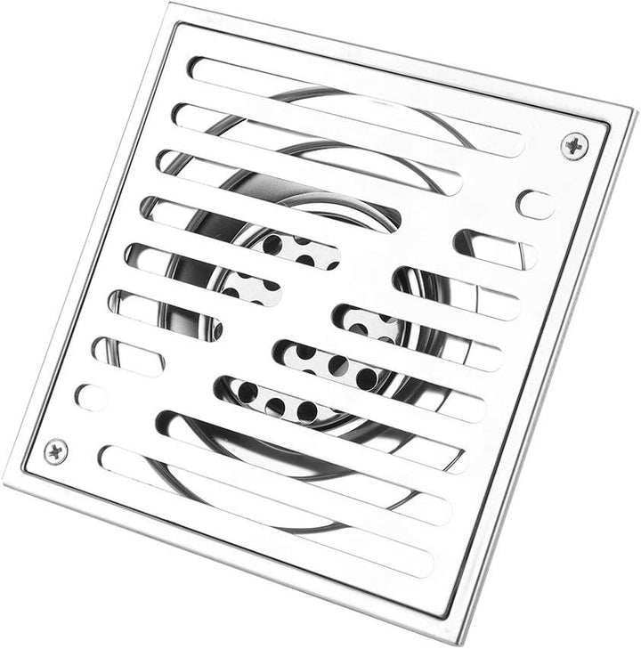 Tbest Edelstahl 150 X 150, Anti-Verstopfen Abflussgitter, Modern, Silber, Edelstahl-Sieb-Konstruktio