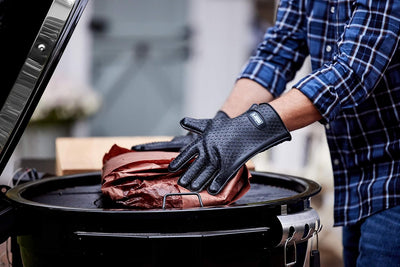 Weber 7017 Silicone Grilling Gloves, Black Einzelbett, Einzelbett