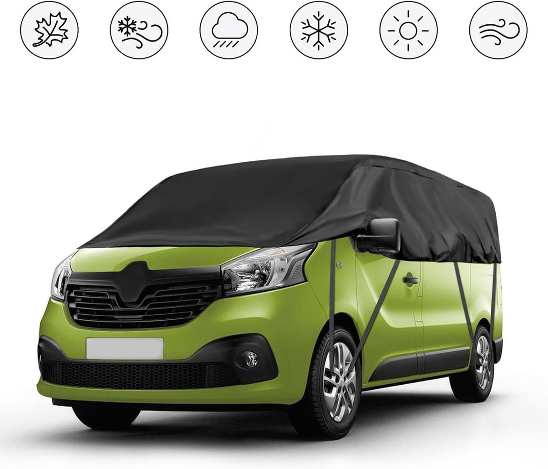 Autoabdeckung Wasserdicht Ersatz für Renault Trafic 2010-2025 LWB, Halbgarage, Autohülle Autoplane,