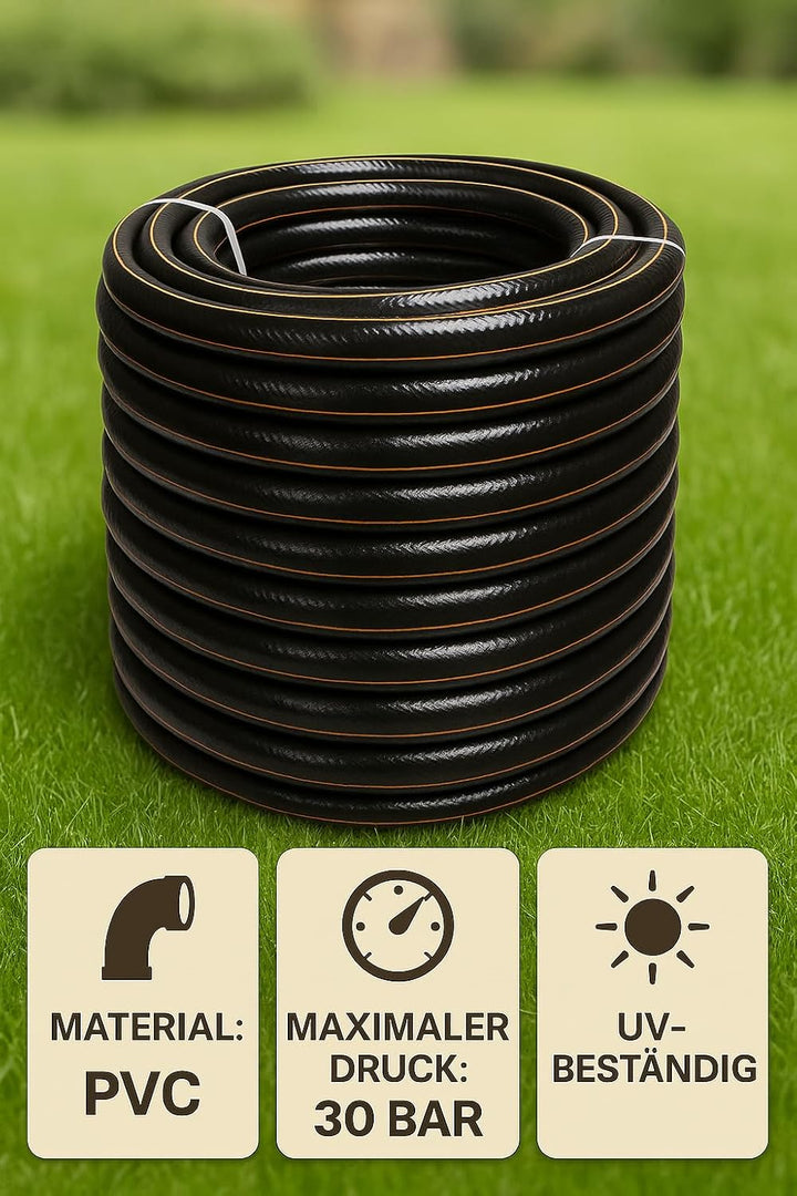NAKA Carbon Gartenschlauch 4-lagig Flexibel Wasserschlauch Flexibler 3/4-Zoll-Schlauch 50m