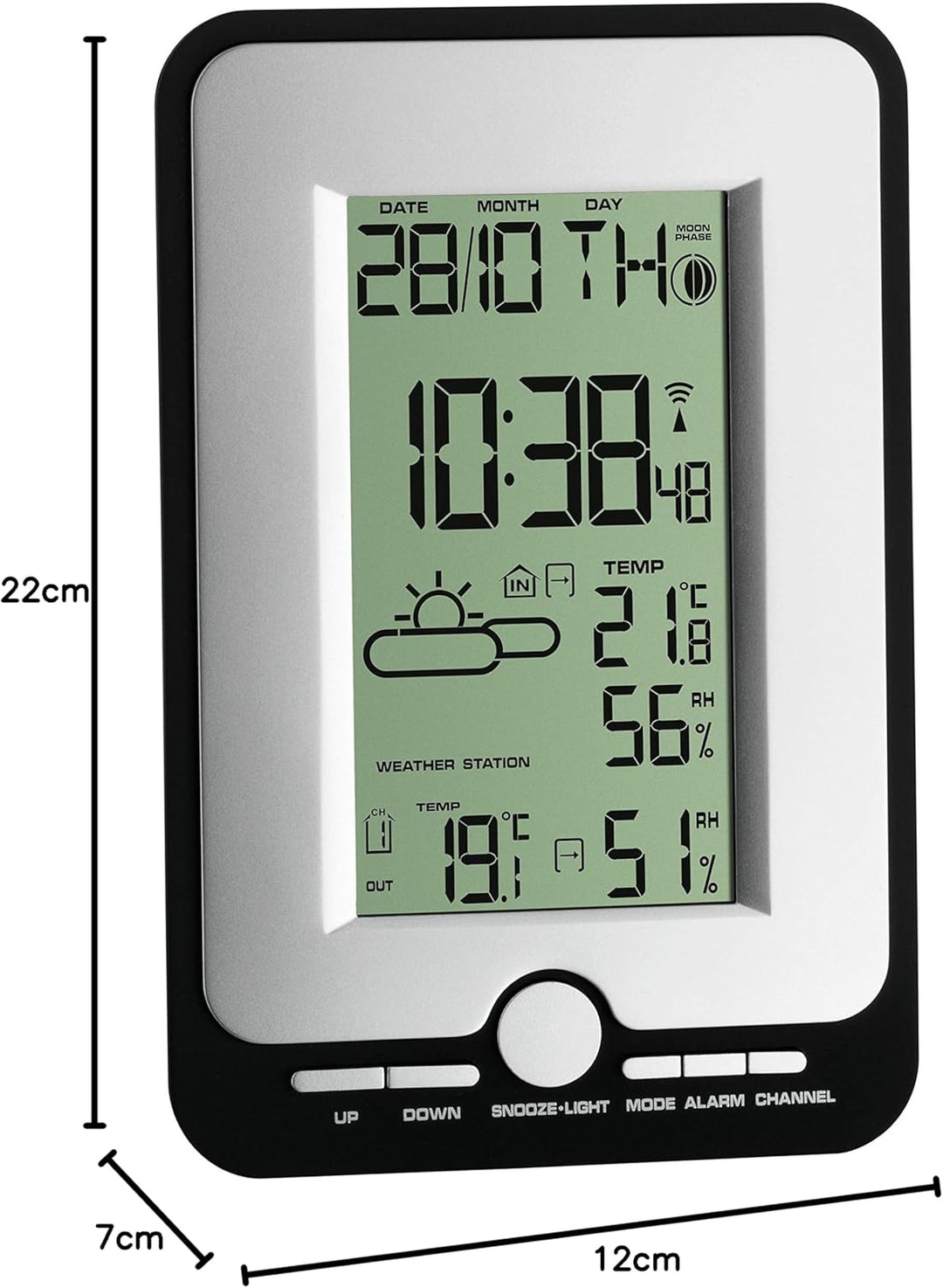 TFA Dostmann Funk-Wetterstation Multy 35.1134.10 (Silber-schwarz)