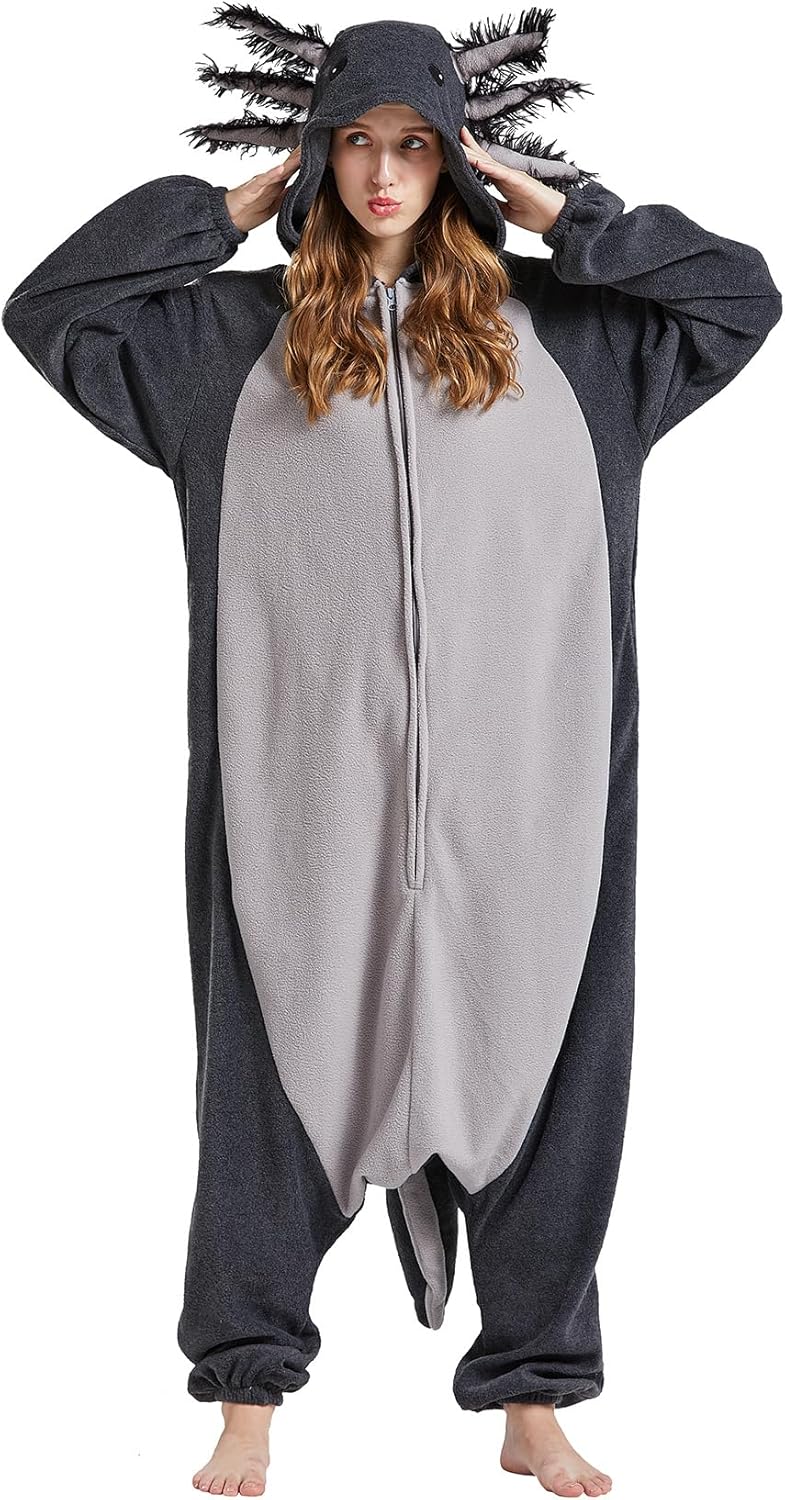 AKAAYUKO Faschingskostüme Tiere Onesie Damen Karneval Kostüm Pyjama Herren Halloween Jumpsuit Schlaf