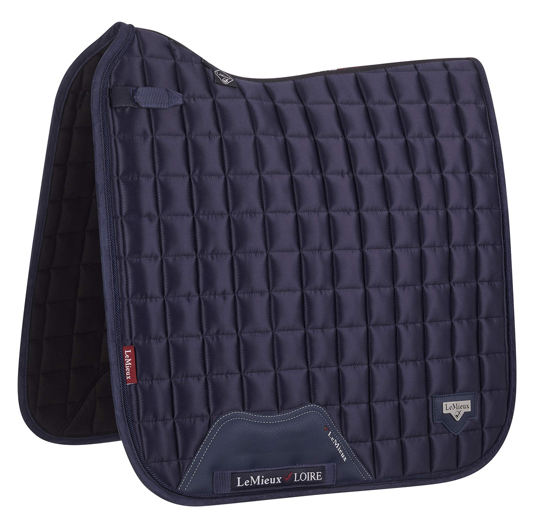 LeMieux Loire Classic Satin Dressage Schabracke Navy blue (silver) L, blue (silver) L