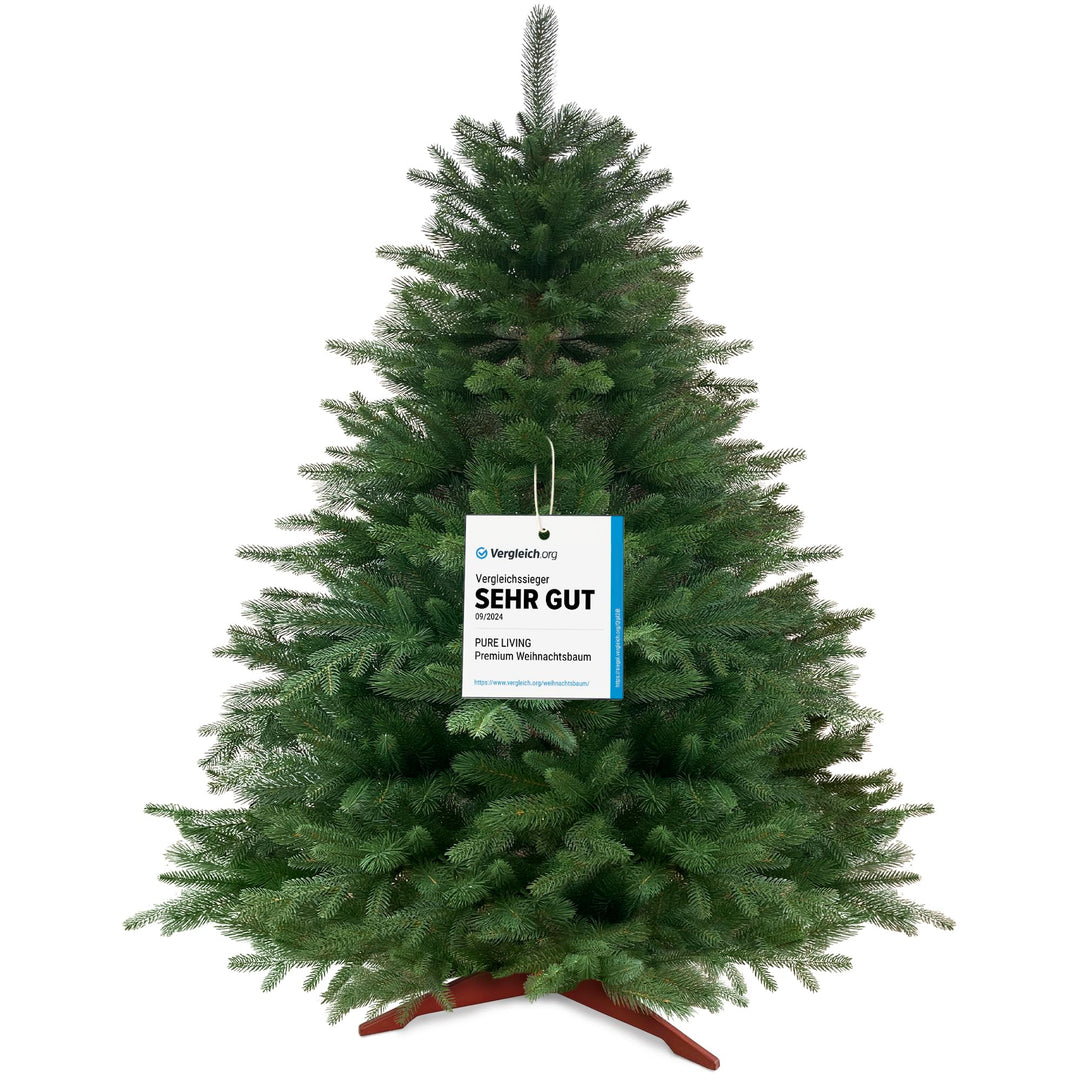 Weihnachtsbaum künstlich 90cm aus 100% Spritzguss - TESTSIEGER - Naturgetreu, dichte Zweige, Künstli