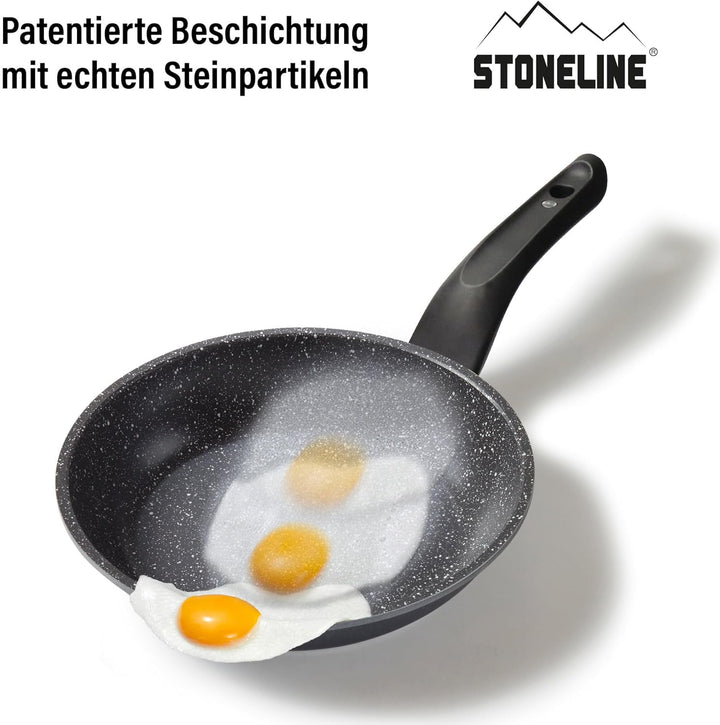 STONELINE Made in Germany Pfannenset Magnetgriff 6 teilig, 24/28 cm, Antihaft beschichtete Pfanne mi