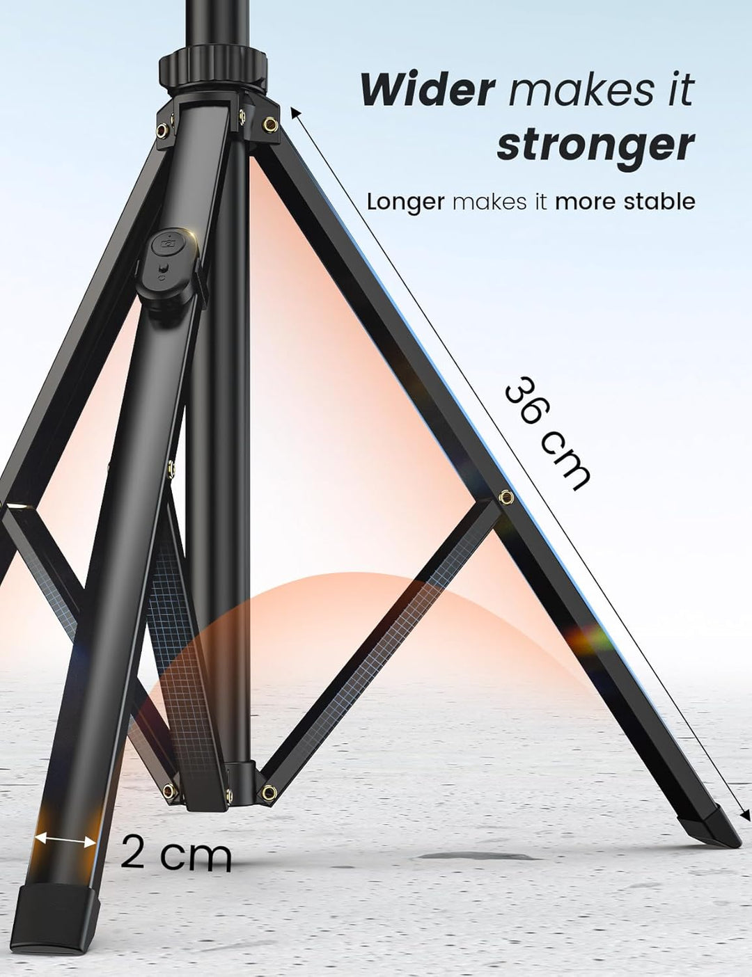 Handy-Stativ & Selfie Stick 180cm, YUMAZLA Verstärkte Stativ für Smartphone, Handystativhalter mit F